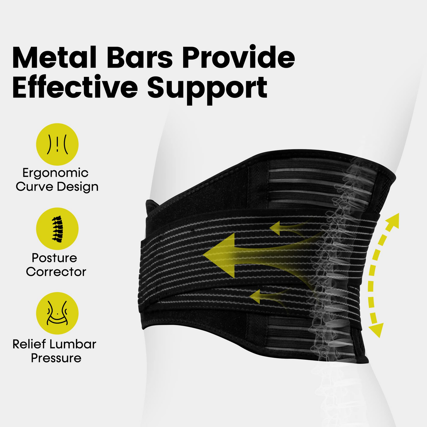 Mesh Back Brace Lumbar Support Belt For Men & Women